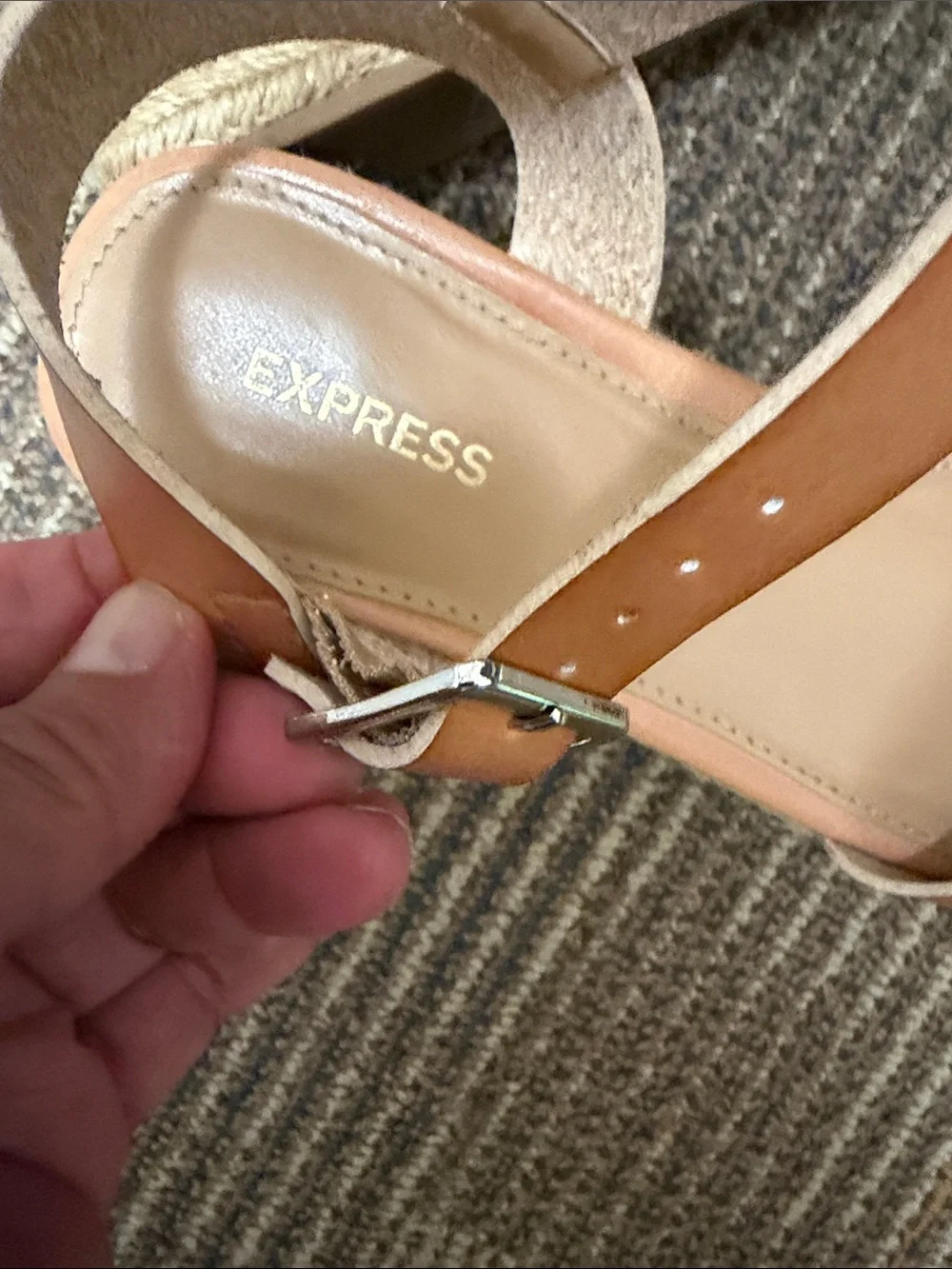 🤎 Express Tan Espadrille Platform Sandals 6.5 Flatforms 🤎
